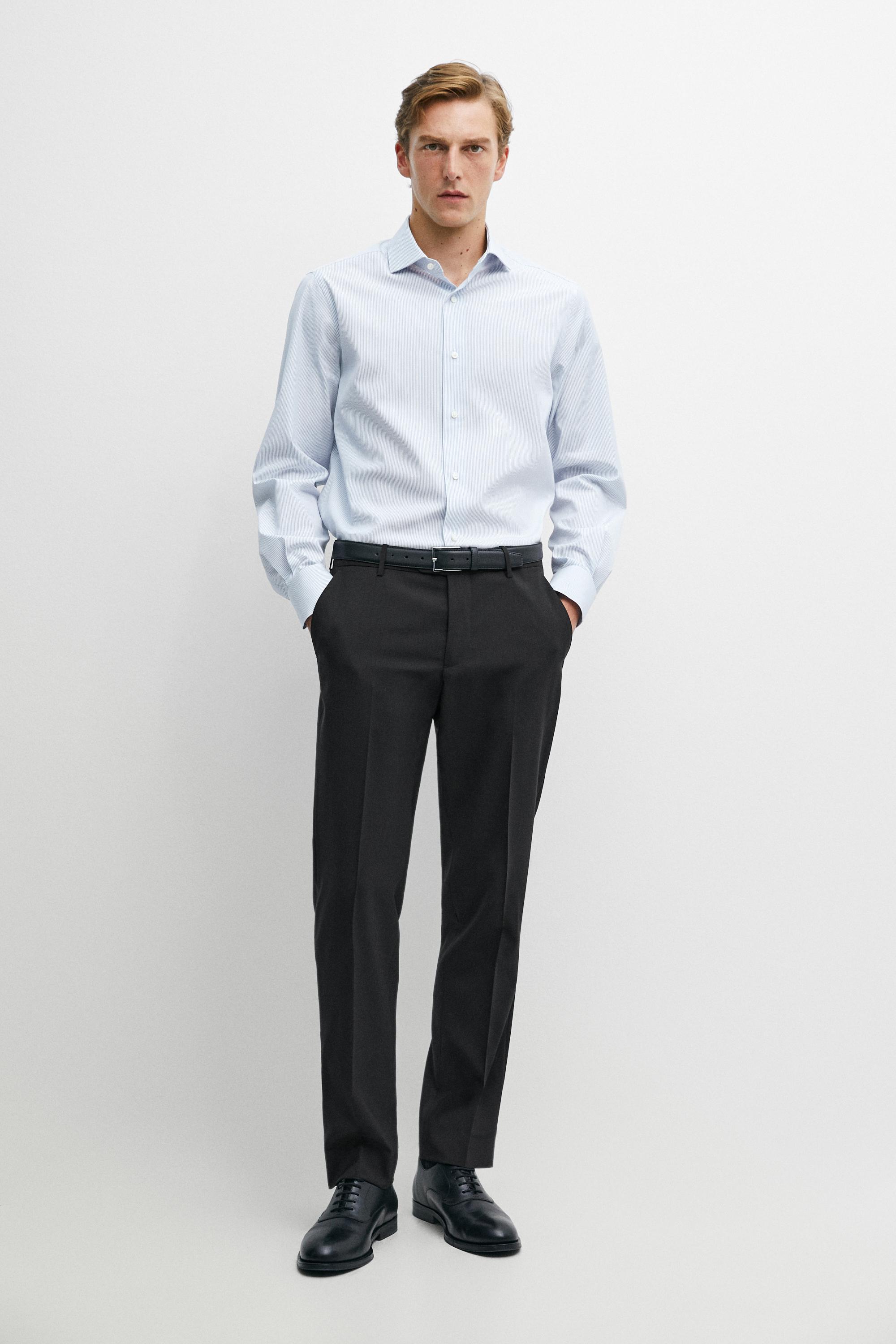 Chemise à rayures 100 % coton